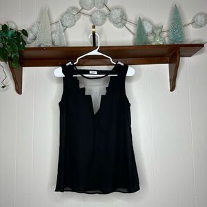 Tobi Women's Illusion Mesh Neckline Sleeveless Tank Top Black Size Small